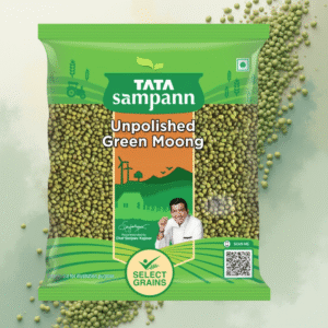 Tata Sampann Unpolished Green Moong Dal (Whole) – Naturally Wholesome & Protein-Rich (1 kg)