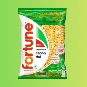 Fortune Chana Dal (1 kg) – Unpolished, Sortex Cleaned, and Packed with Protein!